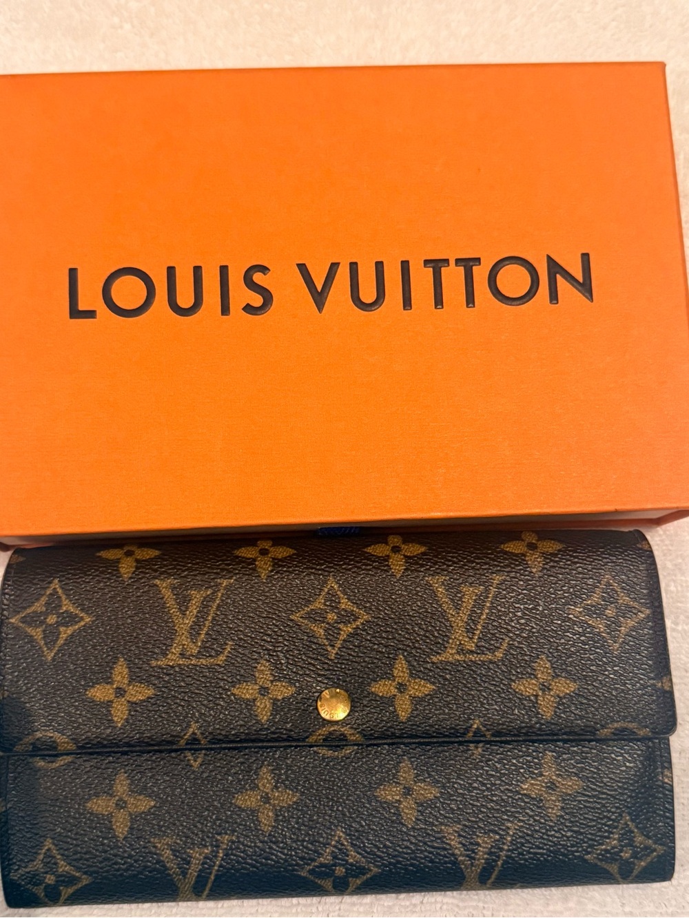 Louis Vuitton Monogram Canvas Continental Wallet in Brown and Gold